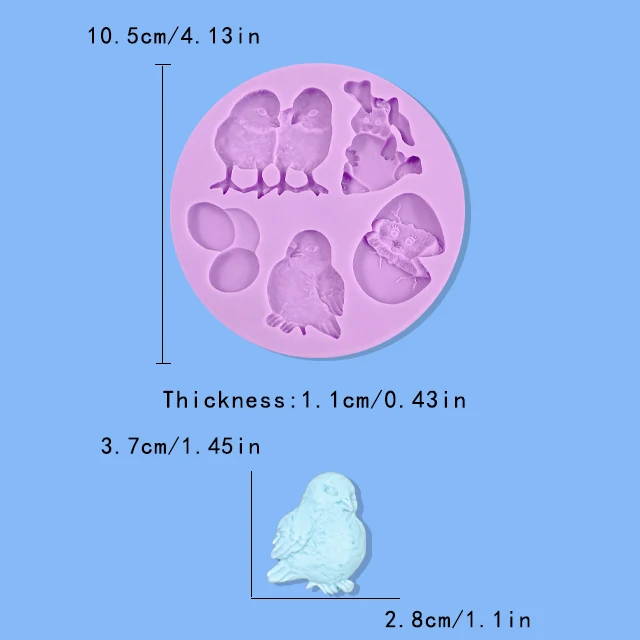 Animal Series Mandarin Duck Wholesale chocolate mold Food grade homemade mold silicone 3D candy custom chocolate mold
