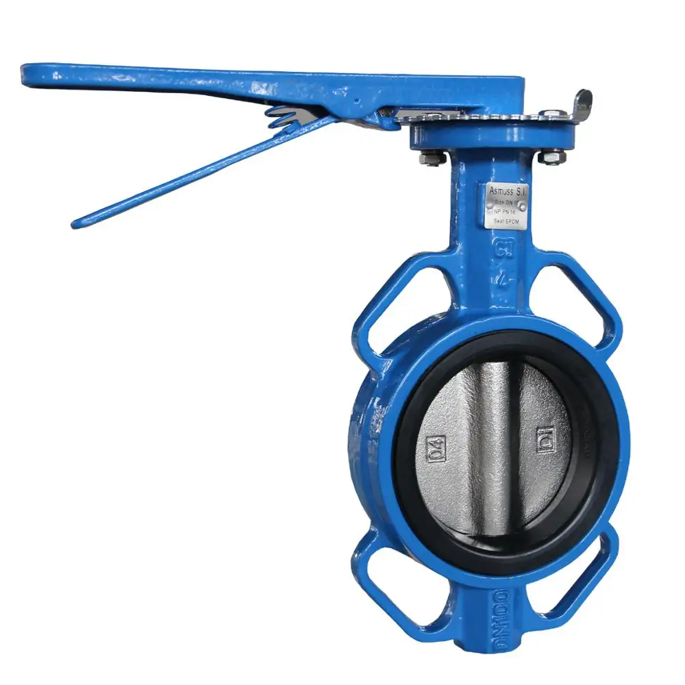 DN150 Universal Wafer type Butterfly Valve with Hand lever
