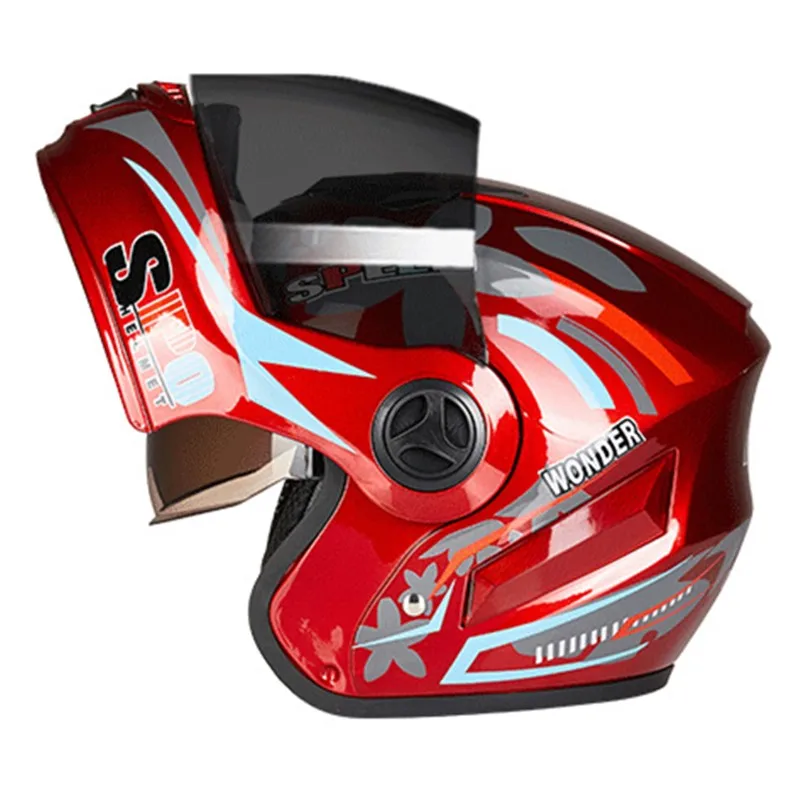 Wholesale Motorcycle Sport Motor Bike Digital Safety Printing Helmet Modular Helmet For Motor Cycle Black For Women