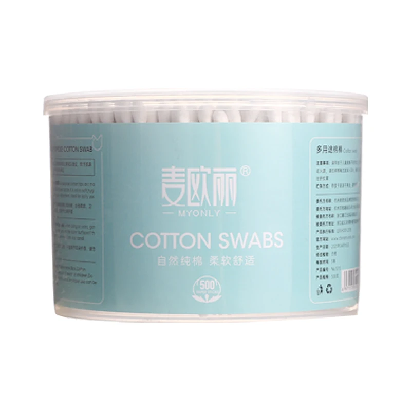 
 2021 Manufacturer Spot Environmentally Friendly Double Head Cotton Swabs Wood Sticks Cotton Ear Buds Swabs  