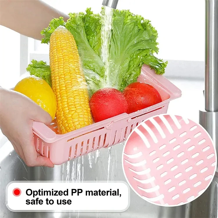 2025 Retractable Drawer Type Refrigerator Storage Box Food Fresh-keeping Classified Fridge Plastic Organizer Container