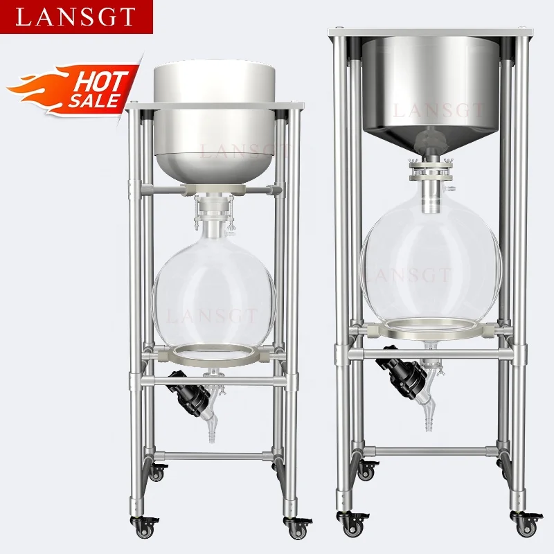 LansGT 10L to 100L Vacuum Filter with Stainless Steel Buchner Funnel