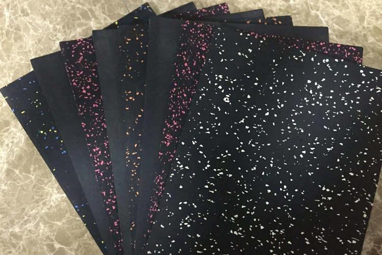Safety Recycled Gym Tiles Heavy Duty Area Shock Absorbing Rubber Flooring Plastic Interlocking Mats/ Rubber Tiles