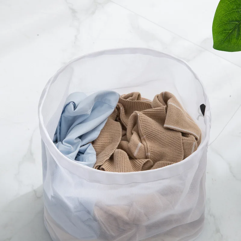 Wholesales 30*40cm Strainer Thicken Dry Cleaning Drawstring Storage Basket Laundry Wash Mesh Bags