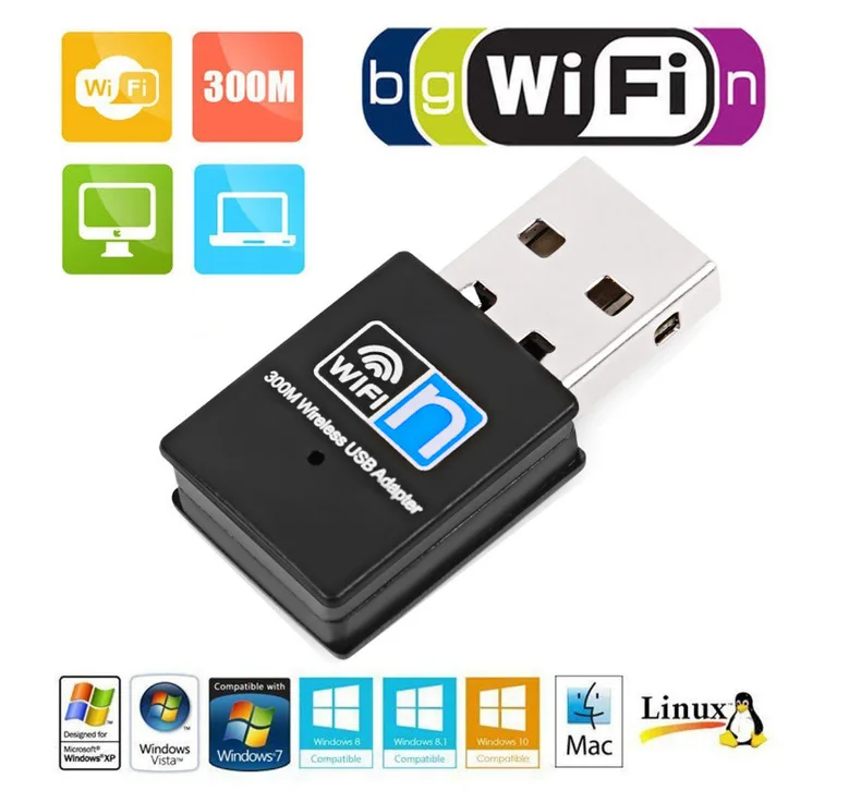 USB mini wireless network card 300M WiFi signal receiving transmitter adapter USB 2.0 wireless network card