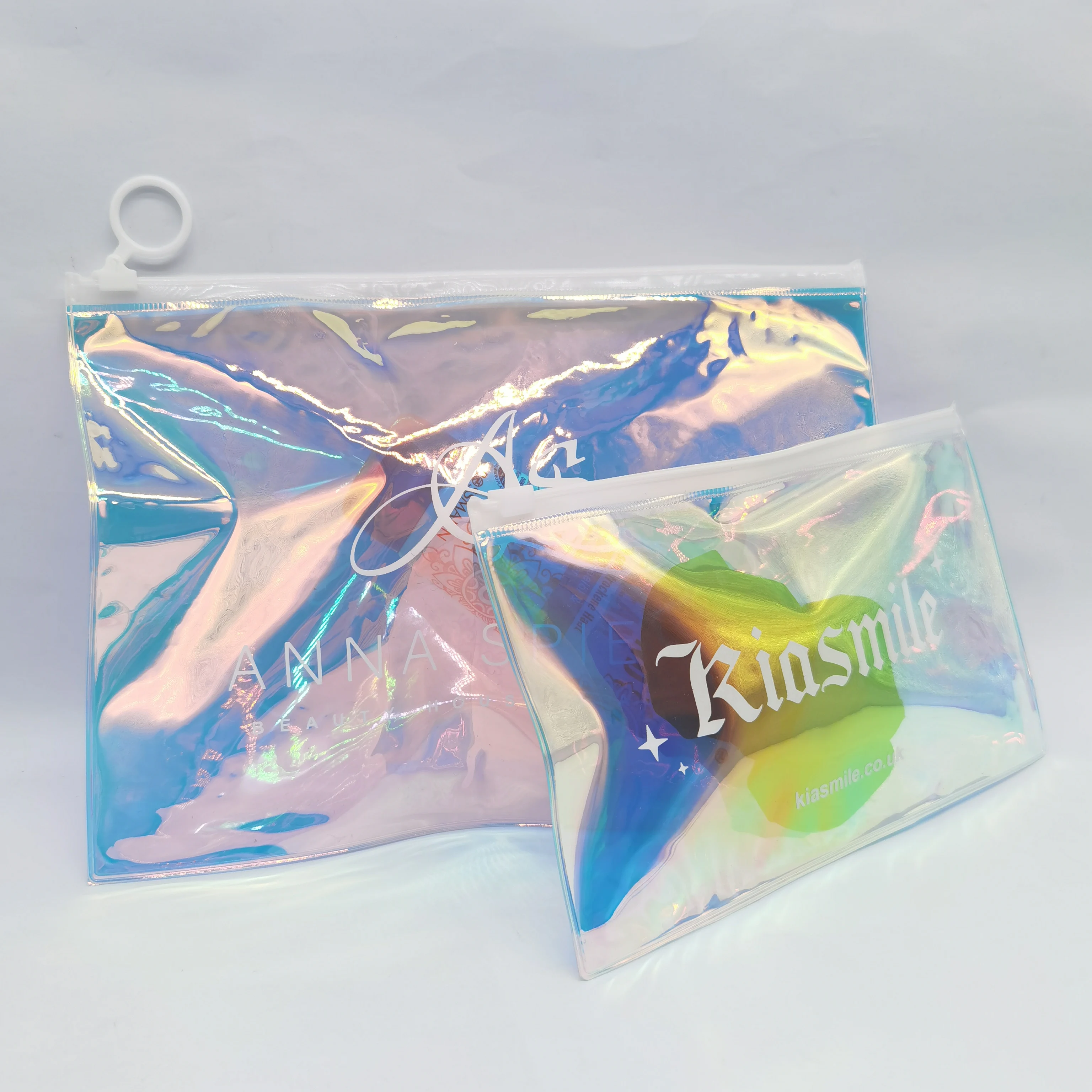 Cosmetic bag holographic jewelry  plastic zip lock bag  eyelashes holographic packaging bag