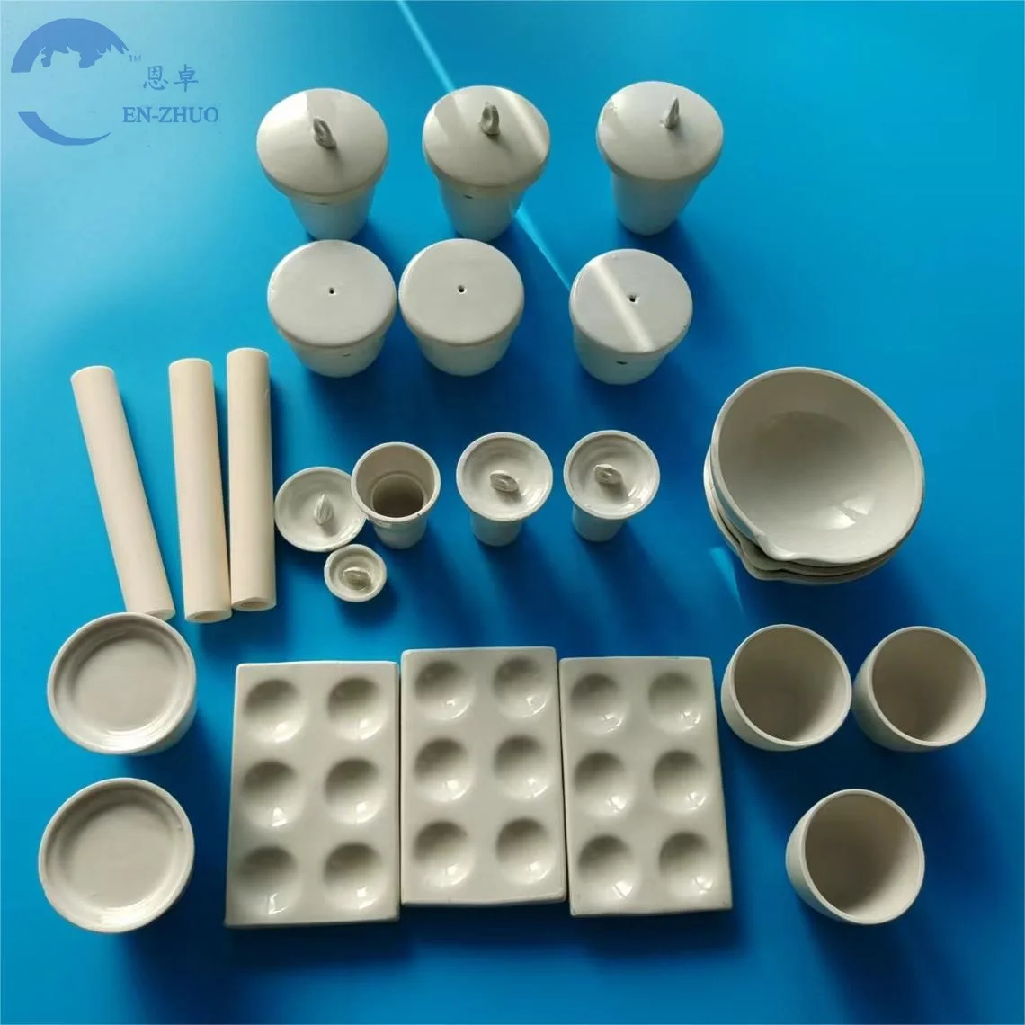 EZ-High Purity Wholesale Price Laboratory Alumina Ceramic Crucible Square rectangular shape refractory Ceramic Crucible