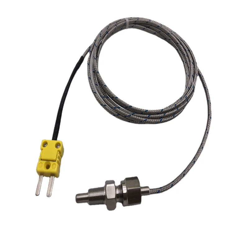 M6/M8 Screw K type thermocouple Temperature Detector 3 Wires Cable for Boiler Oven Temperature Controller