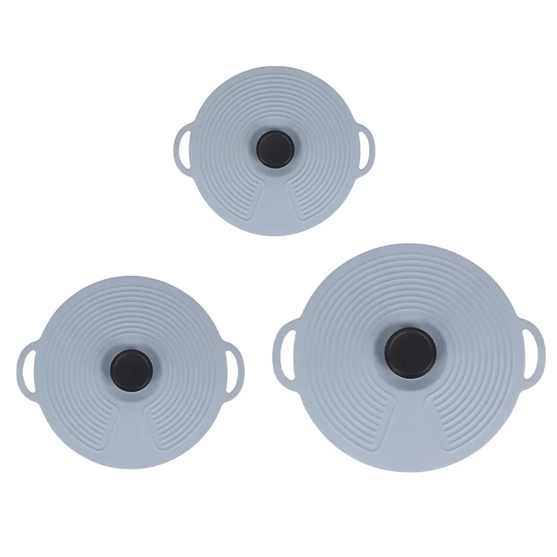 Прямая поставка с фабрики пластиковые крышки для пиццы стеклянные силиконовые кастрюли