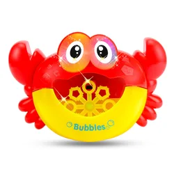 YIWU ALLSHINE Bath Toy Animal Crab Automatic Bubble Gun Water Toy Lighting Music Crab Bubble Machine