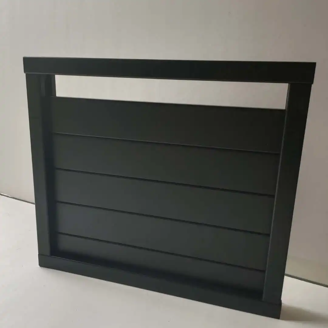 New Style Security Lightweight Outdoor Metal Apartment Protection Black Slat Panel Aluminum Garden Wall Fence