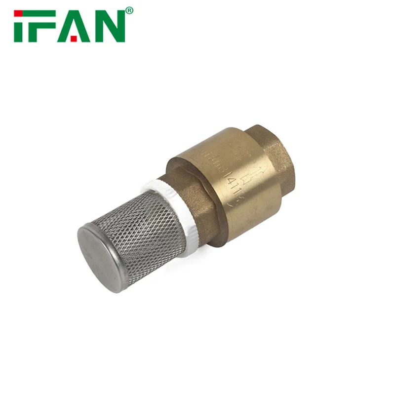 IFAN Full Size Gold Brass One Way Check Valve Brass Vertical Check Valve 1/2'-4' Brass Check Valve