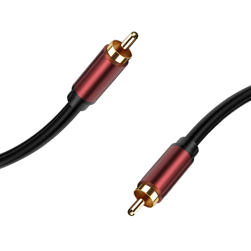 Manufacturers Wholesale 24k Gold Plated Rca Plug To Rca Plug Audio Video Cable Rca Audio Connectors Cable