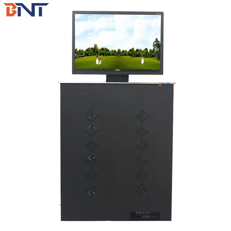 BNT Popular Style Double Super-Quiet Synchronous Motors Remote Control Computer LCD Monitor Lift Presentation Translation
