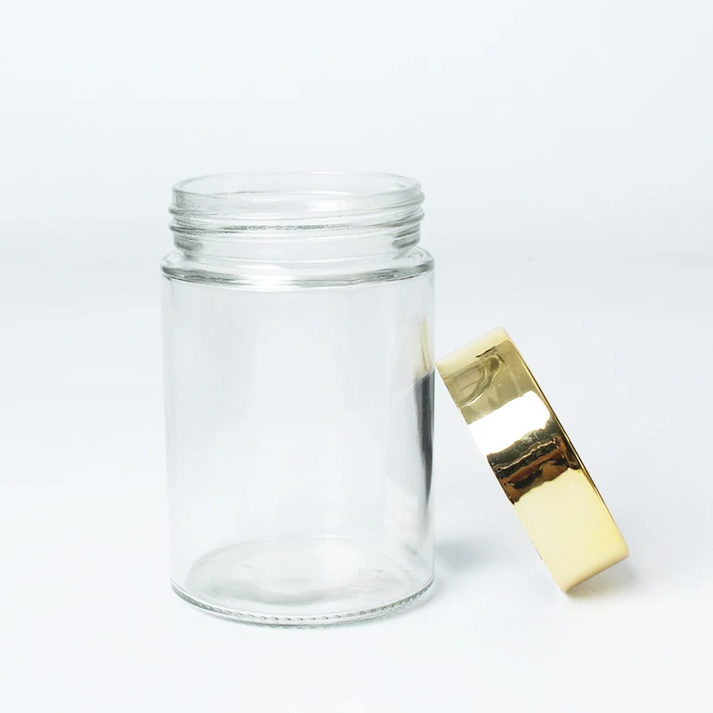 Wholesale 200ml 300ml 750ml 1000ml pumpkin cookie jar food glass jam jar with screw lid