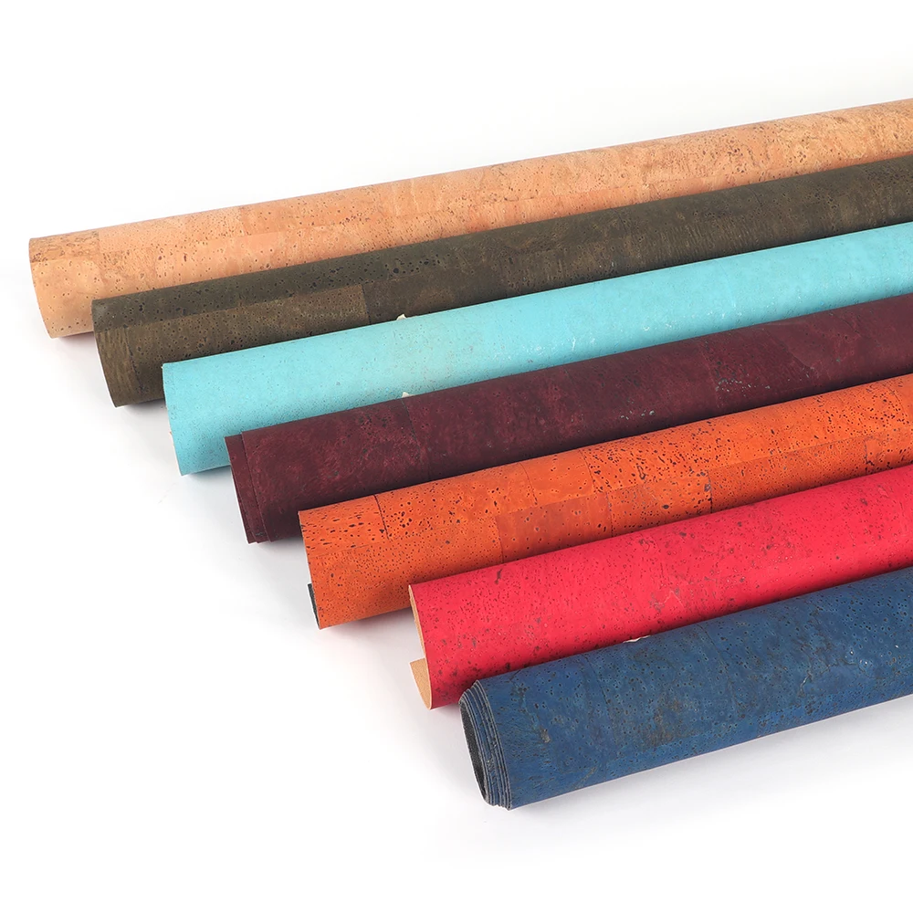 Лидер продаж в Португалии, цветная пробковая ткань, натуральный пробковый текстиль, настоящий пробковый лист, шоппер, женская сумка для путешествий и макияжа