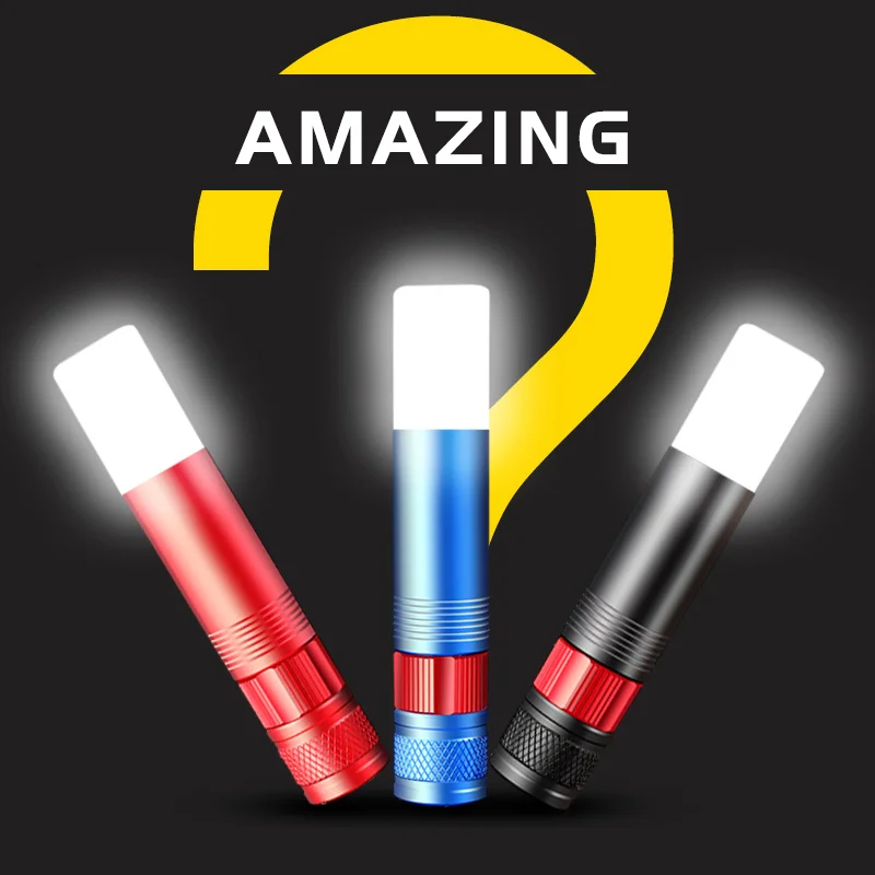 Warsun 1802 waterproof Small portable 14500 AA Rechargeable battery magnet linternas led torch light mini flashlight for Camping