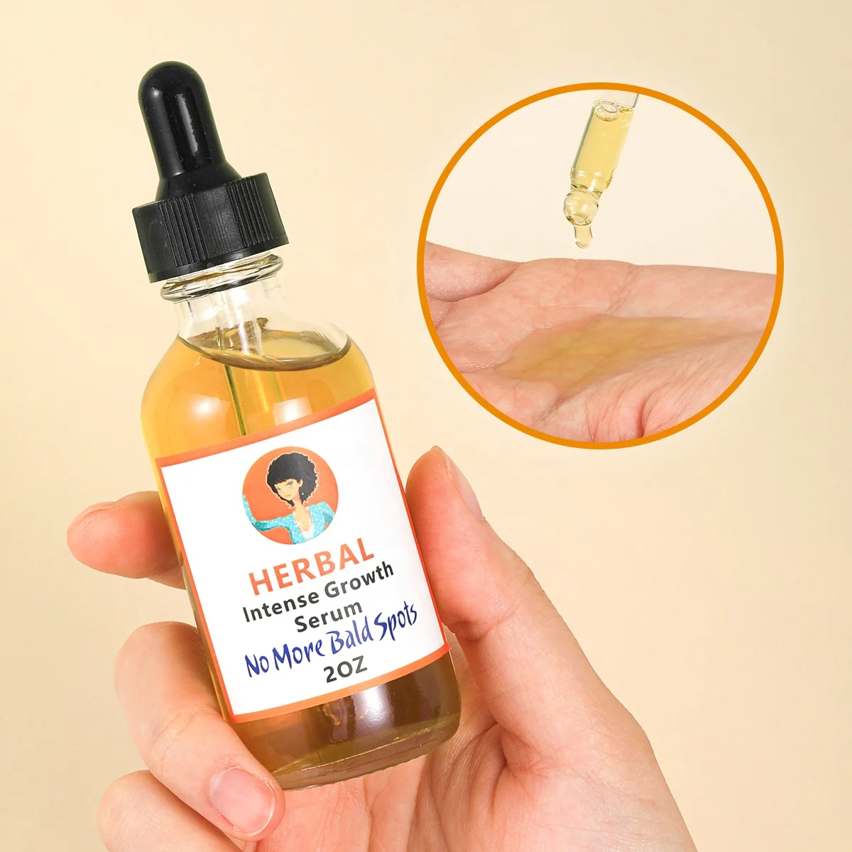 Private Label Anti Loss Serum Hair Growth Oil Alopecia Hair Loss Treatment Products Organic Herbal Regrowth Oil