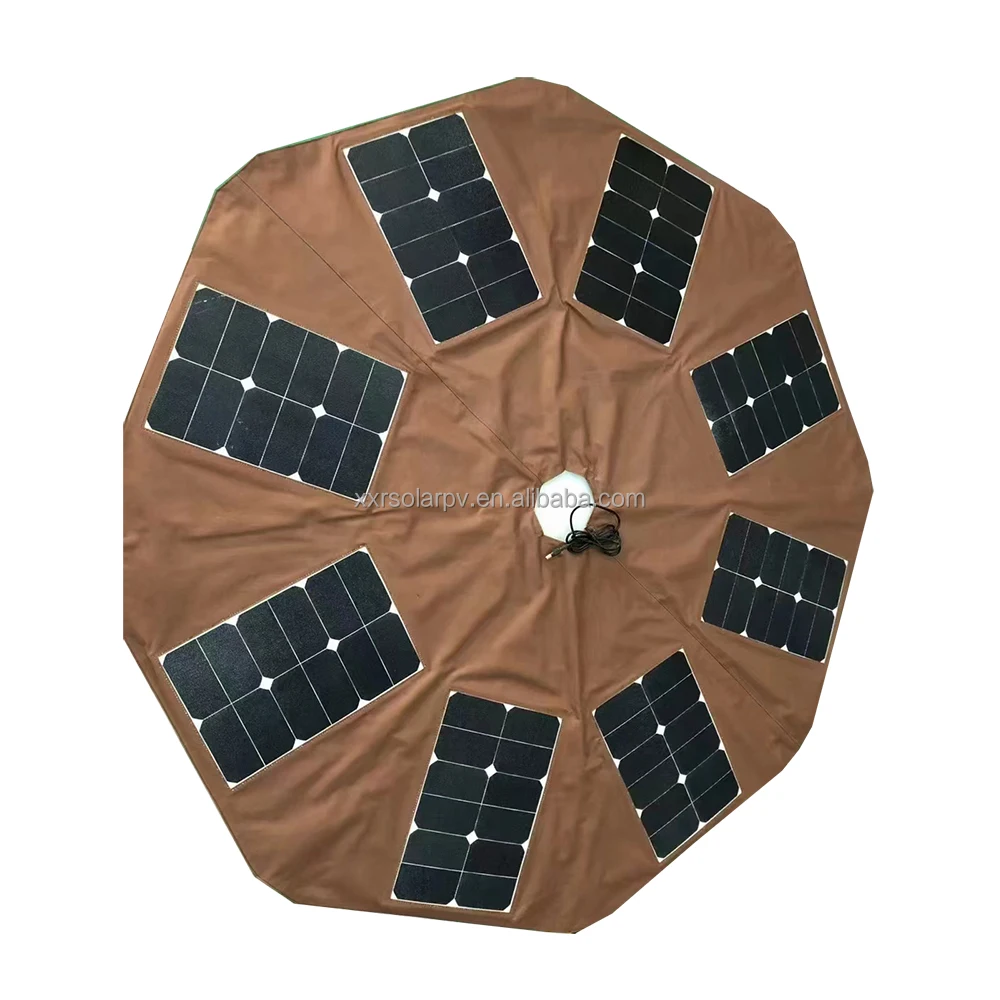 100W Customized Umbrella Shape Solar Panel Charger with USB Port for Power Supply on Beach Outdoor Restaurant Courtyard Terrace