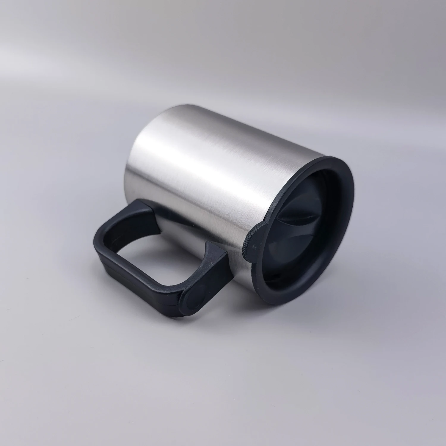 Wholesale OEM 12oz 18/8 Stainless Steel Coffee Mug Camping Cup Drinking Travel Tumbler Cup With Plastic Handle