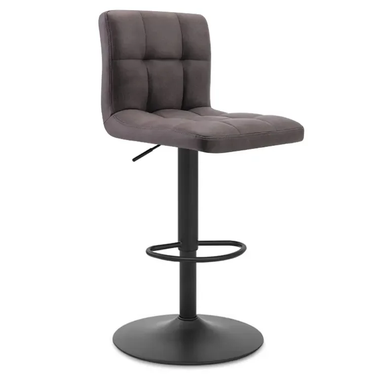 2023 Eu Warehouse Modern Kitchen Counter Chair Set Steel Frame Bar Chairs Height Adjustable White Bar Stools with Footrest