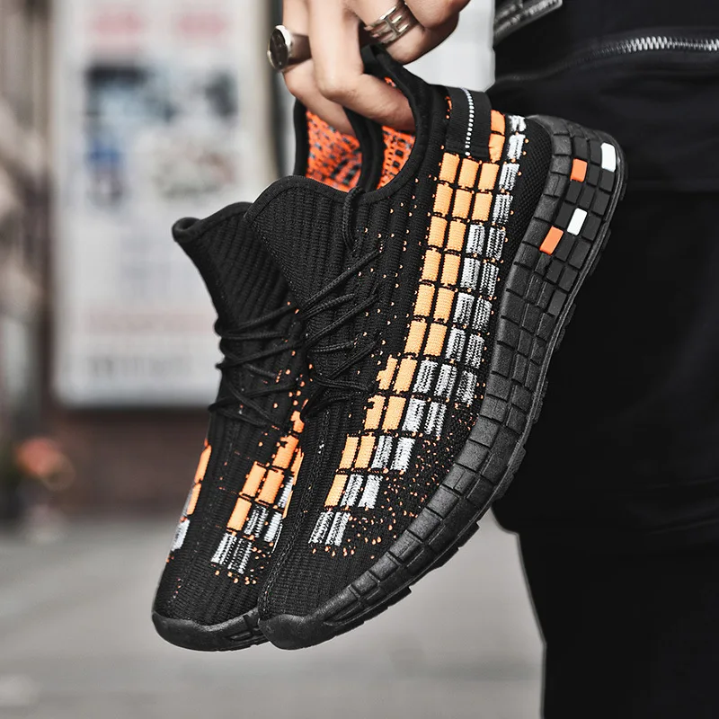 free shipping black stylish sneaker outer soles sports casual joggers flat stylish track  for men shoes sneakers