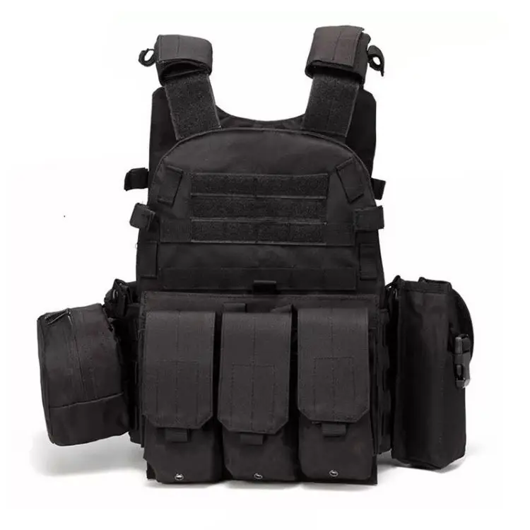 Gujia adjustable nylon Molle system modular operator tactical vest plate carrier vest with shoulder pad from stock