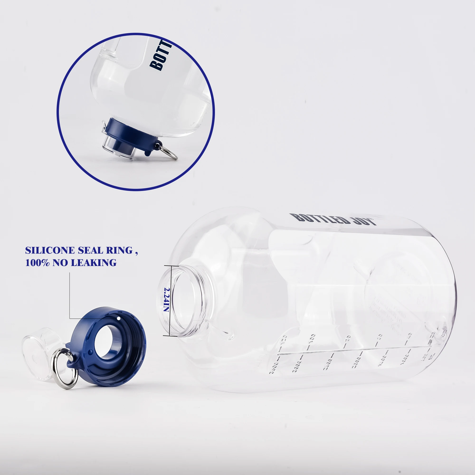  Amazon Лидер продаж таймерная бутылка для воды 1 галлон Спортивная прозрачный не содержит БФА большой кувшин с ручкой