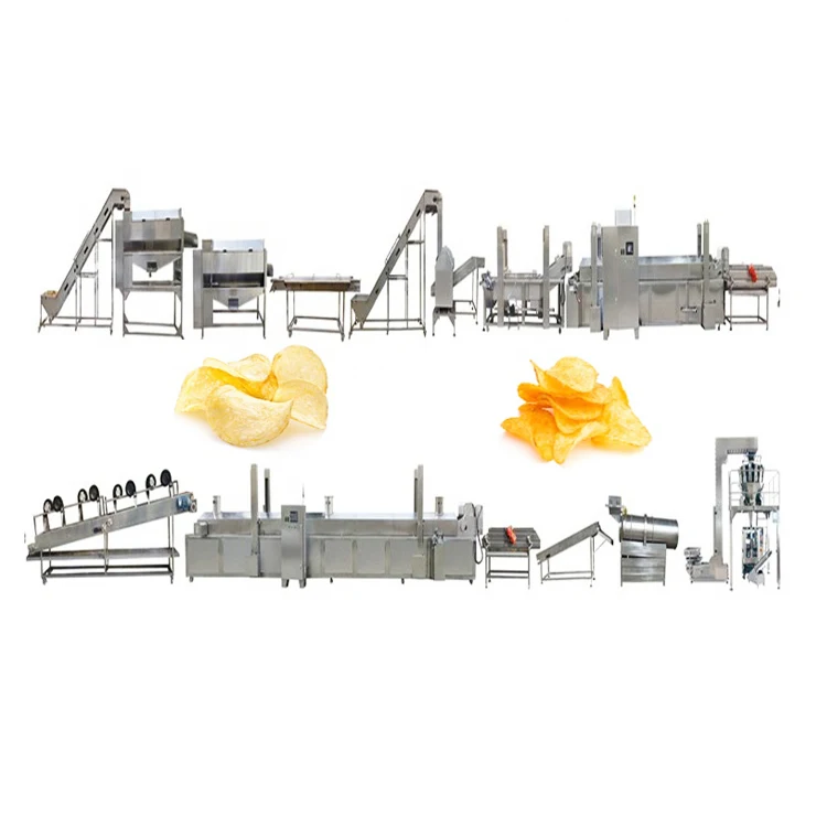 TCA 50kg 100kg 300kg potato chips production line welly   chips making machine automatic