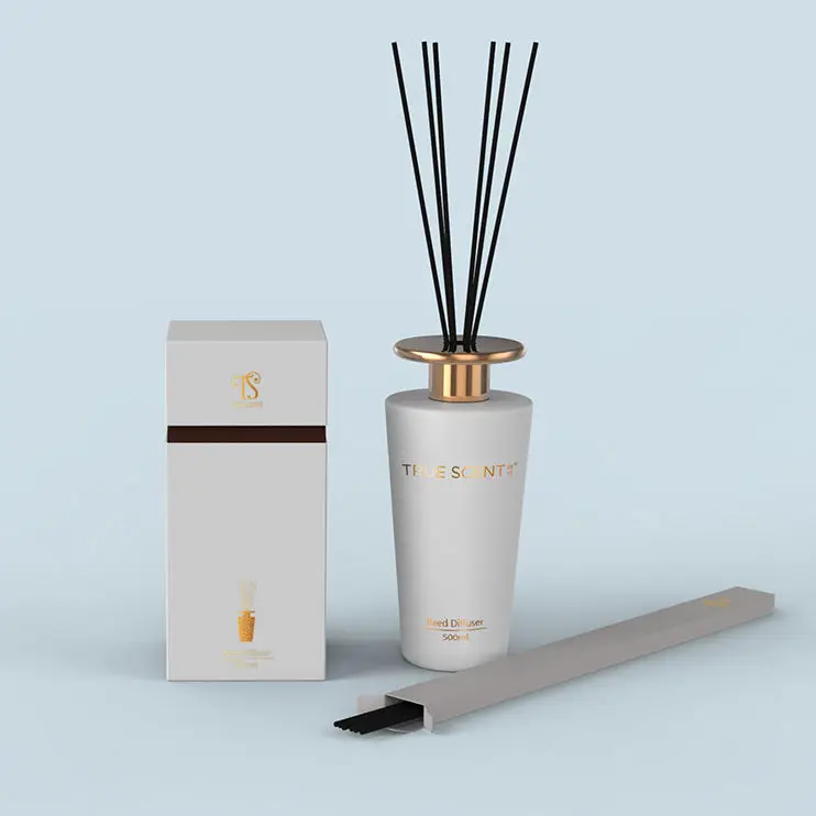 100Ml 150Ml 200Ml 250Ml 500Ml Round Reed Diffuser Glass Bottle Aroma Diffuser Reed Sticks With Packaging