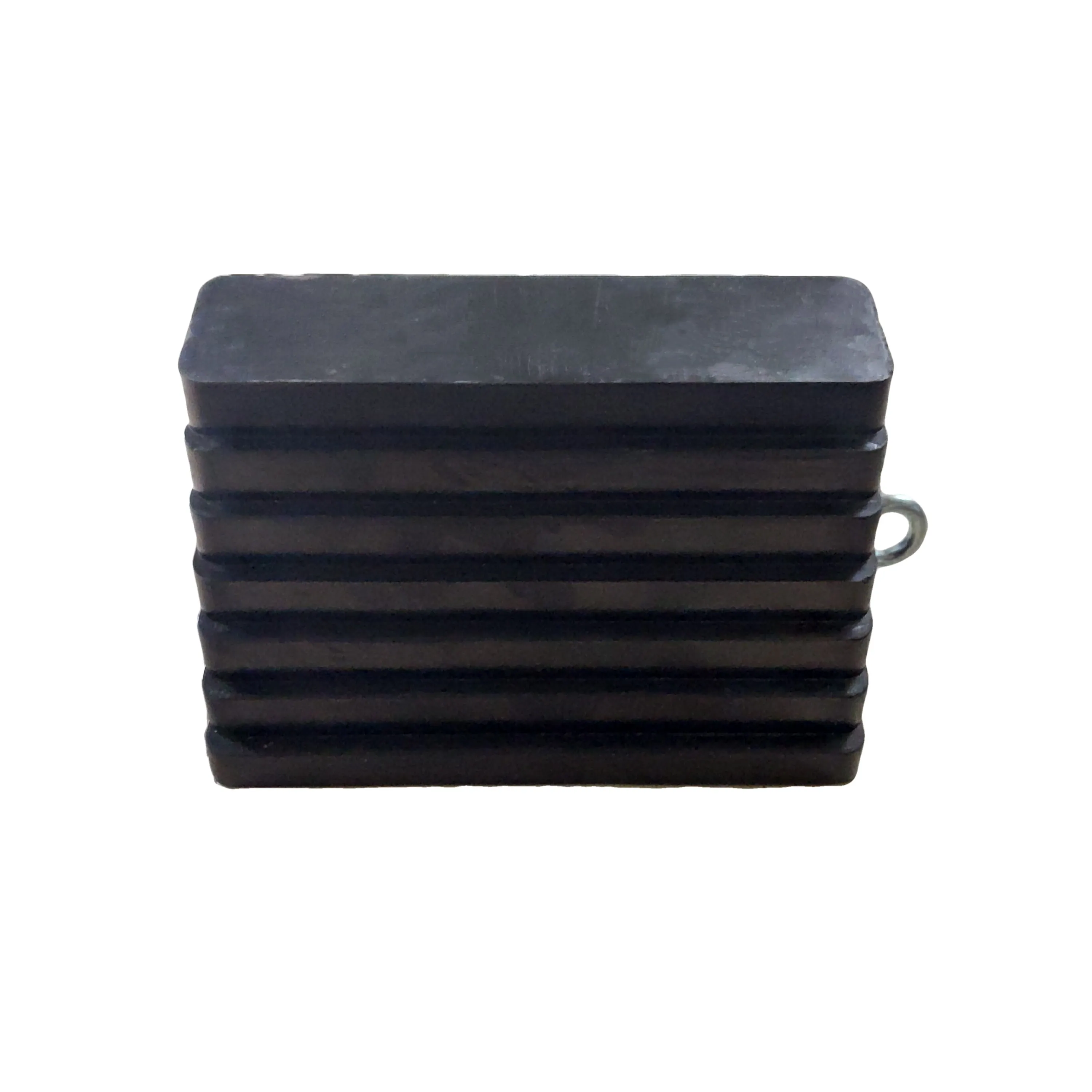 Solid Rubber Heavy Duty Wheel Chock with Eyebolt