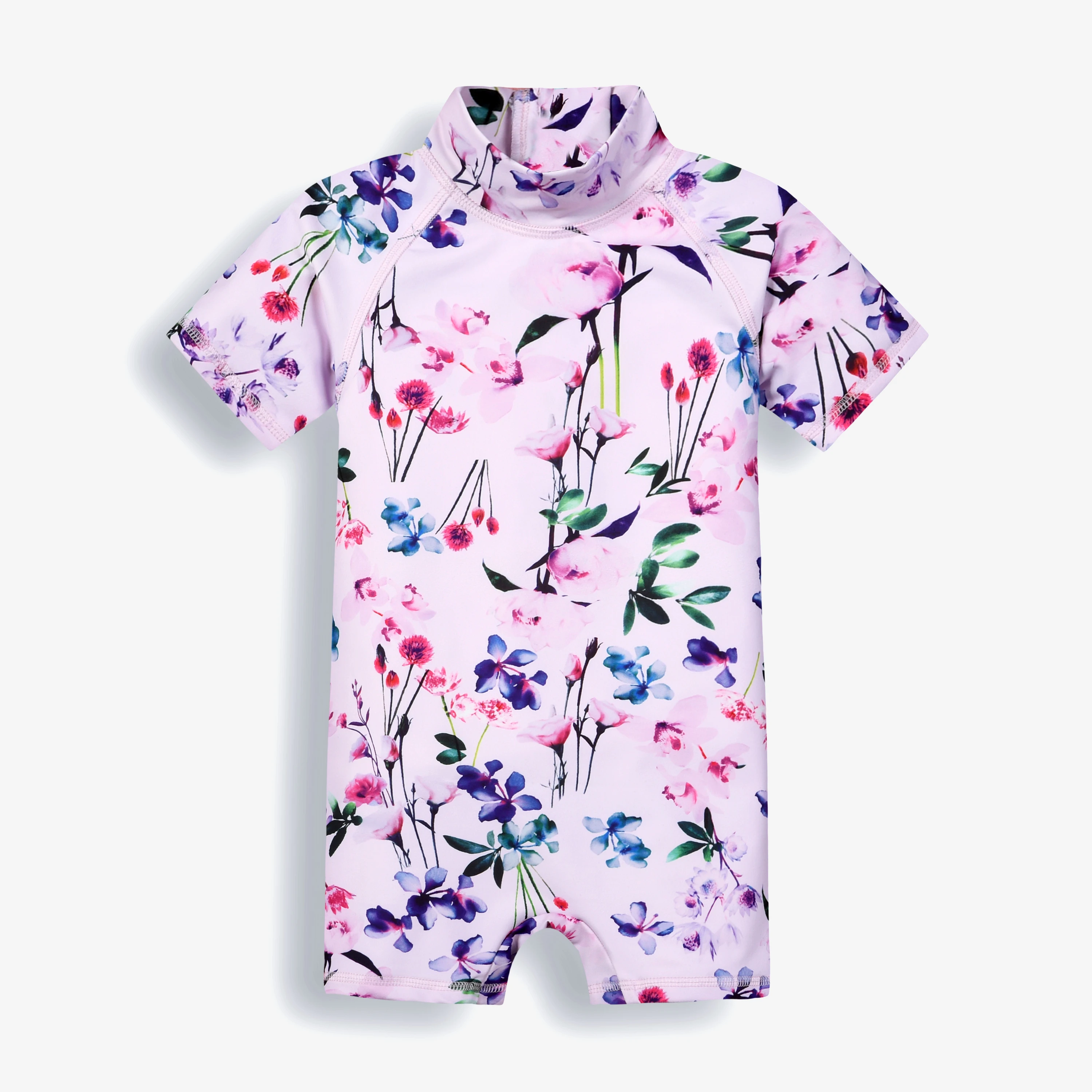 One Piece Lovely Children Bikinis Swimwear Floral Print  Swimming Suit Pink  Kid Girl Swimsuit