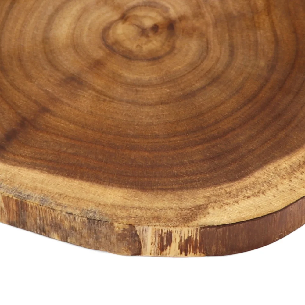 Natural Acacia Wood Chopping Block without Tree Bark Wood Cheese Board