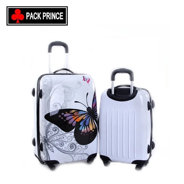 Butterfly Print Large Girl Hard Shell Case Suitcase