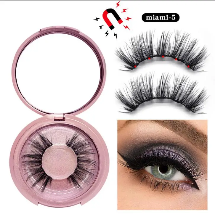 SHEENLASH Top sale 3D mink silk lashes Magnetic Eyelashes with 5 magnets
