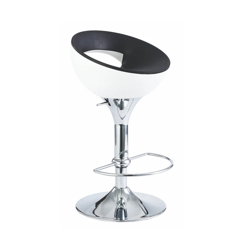 
Modern commercial Furniture Chrome Base ABS Plastic Black Red White OEM Packing Hotel High Bar Chair 