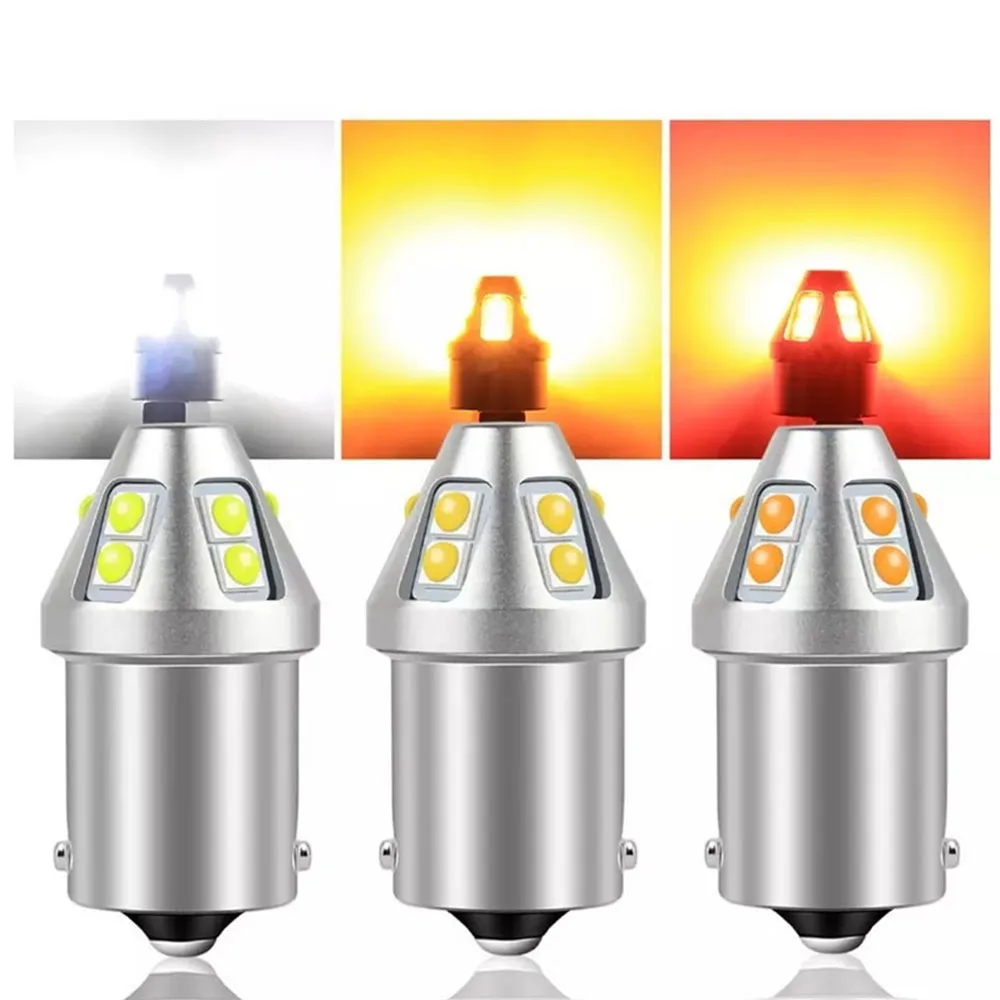 Infitary 10PCS LED Signal Lamp P21W 1156 BA15S BAU15S PY21W Brake Lights T20 7440 7443 W21W W21/5W Auto T25 3157 P27W 3030 Chips