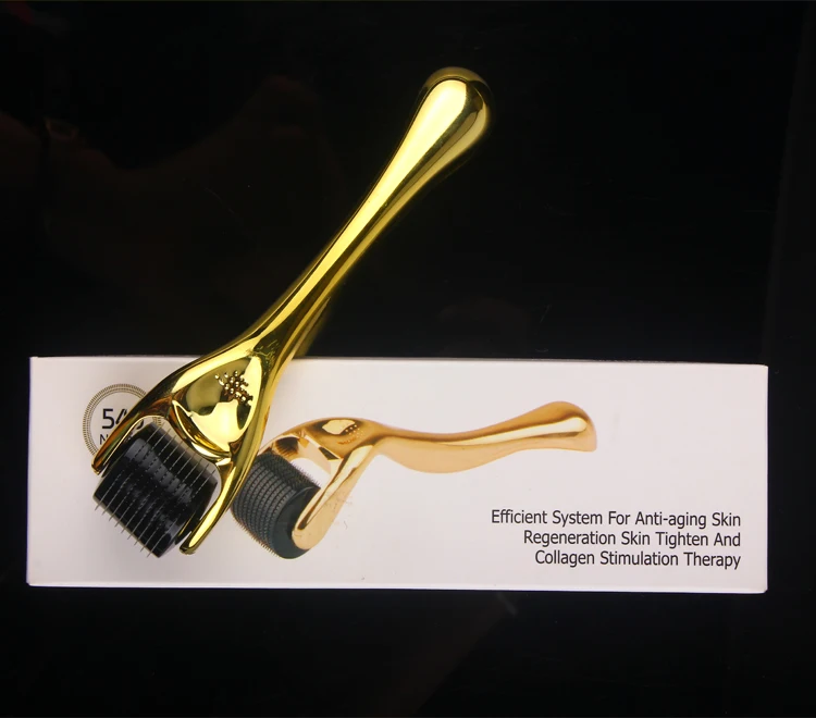 CE and RoHS authentication MTS Gold silver  Handle 540 Derma Roller Skin Massage Micro Needle Roller Facial Therapy Microneedle