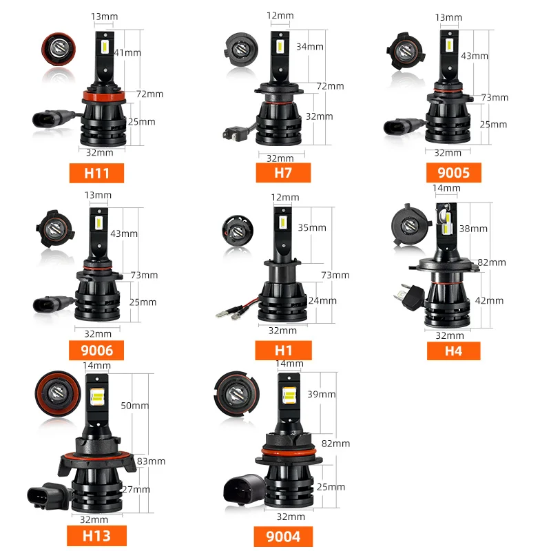 
Factory OEM Faros Led Lampadas H4 Auto Lighting System 20000Lm Turboes Led Headlight Bulb Depo Auto Lamp H7 Luces Led Headlights 