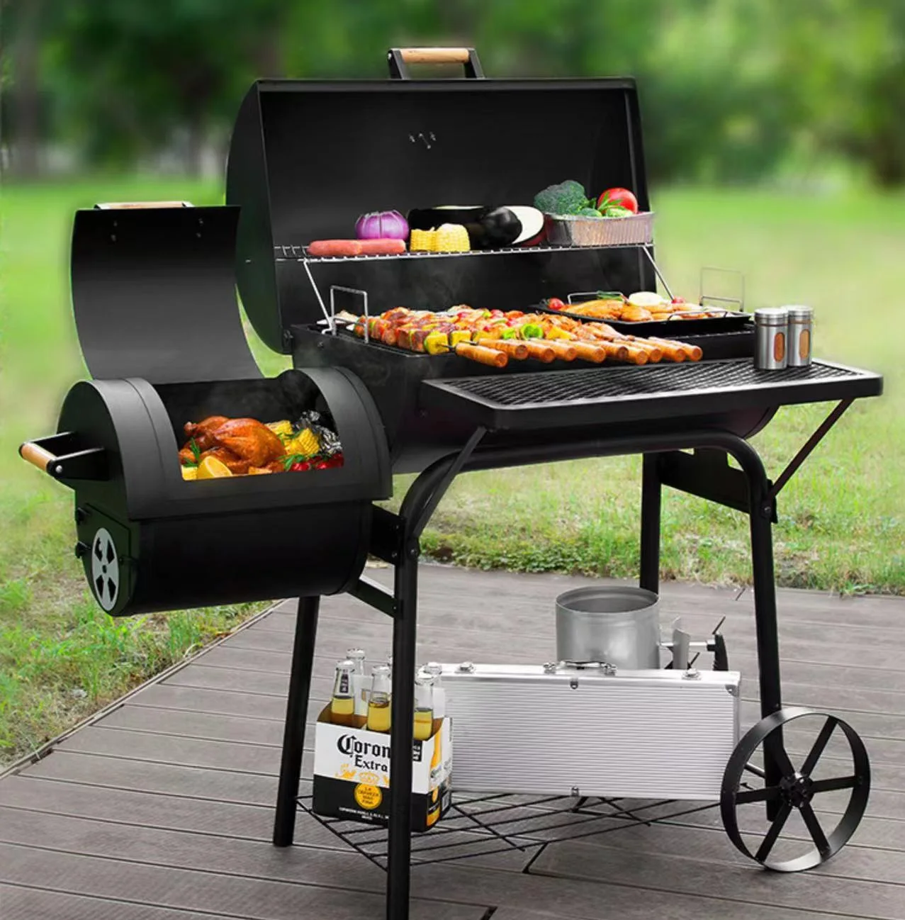 Large American braised oven home barbecue grill courtyard villa barbecue oven outdoor charcoal oven for more than 5 people