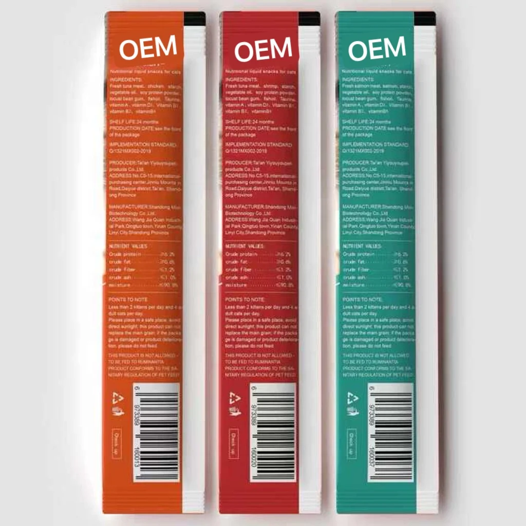 OEM Cat Snacks Nutritious Wet Cat Food Pet Treats Snacks Natural Tuna Chicken Wet Cat Food