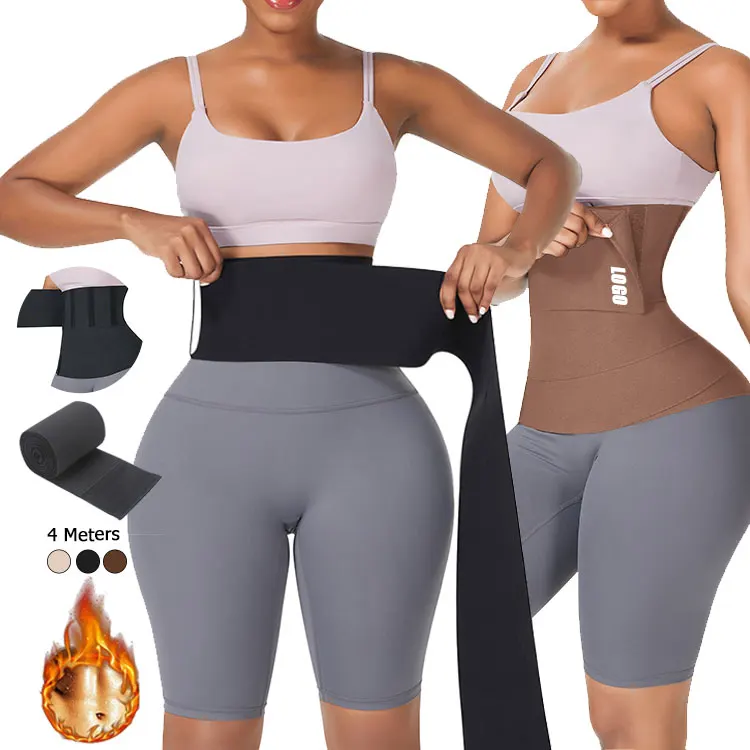 private label wrap around waist belt tummy wrap band bandage shaper waist wrap