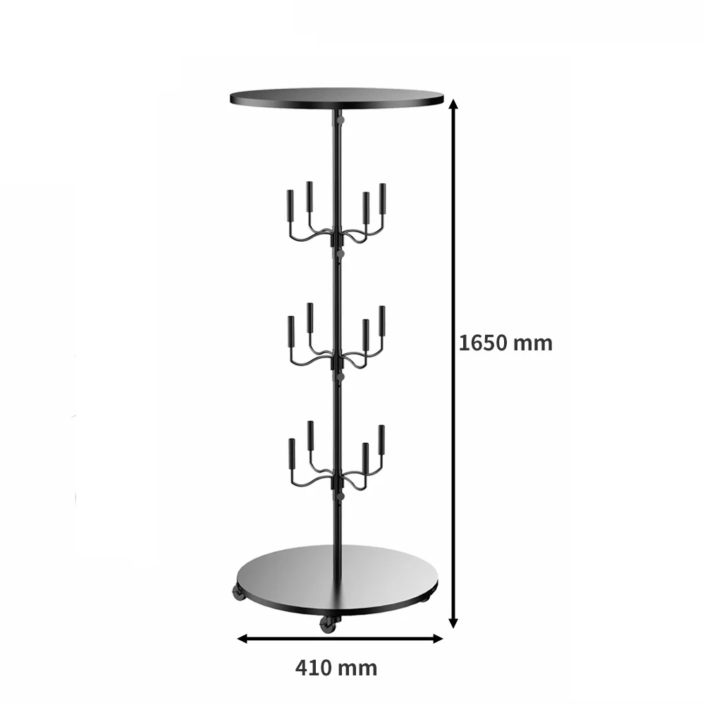 New Style Wig-Display Stand 3 Tier Hair Salon Stand Metal Floor Type Hair Extension Display Stand