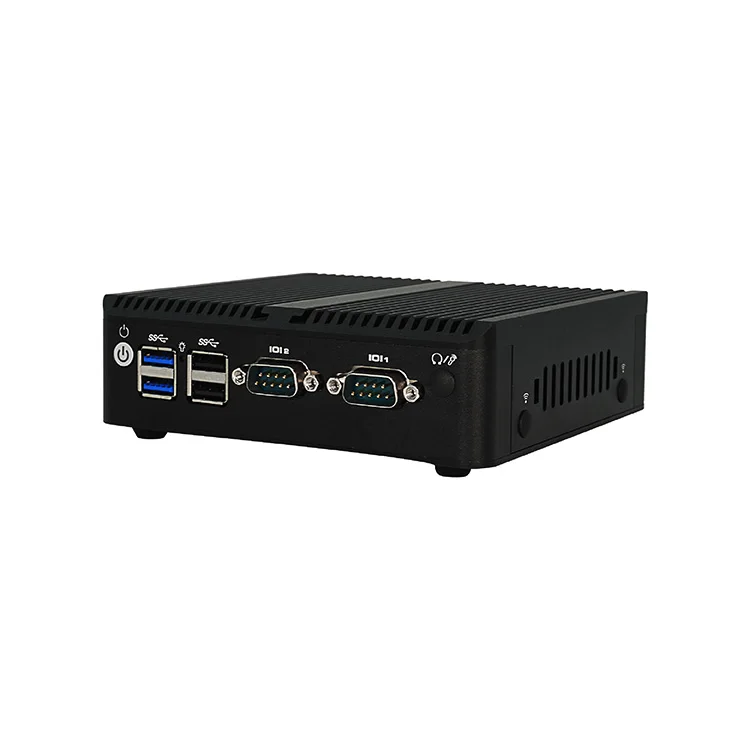 Fanless Industrial PC Firewall J4125 J6412 N100 4 Lan Dual Com Port Network Appliance X86 Pfsense Firewall Mini PC
