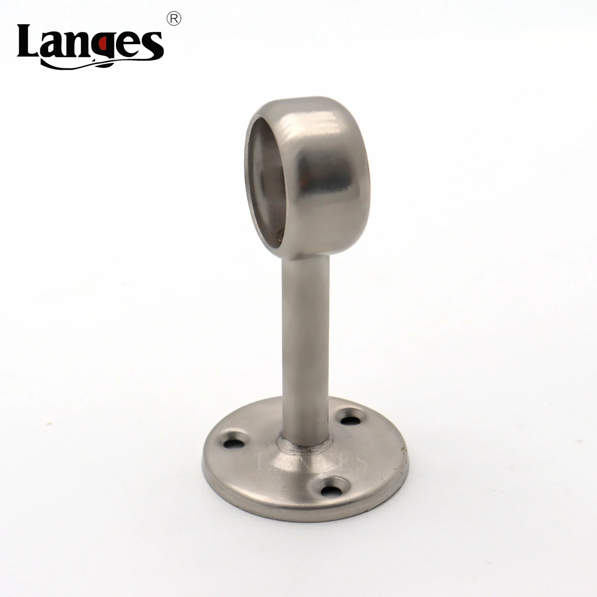 Stainless Steel Hollow Ceiling Mount Balcony Shower Curtain Closet Rod Holder Flange