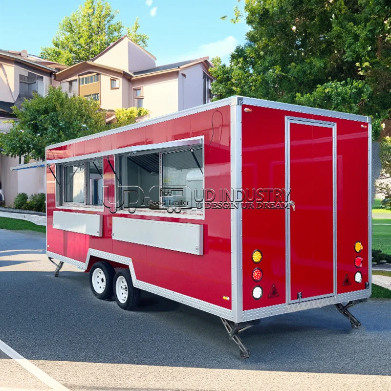 UrDream Mobile Bar Trailers Coffee Foodtrucks Food Truck Trailer Hot Dogs Ice Cream Mobile Food Cart With Full Kitchen