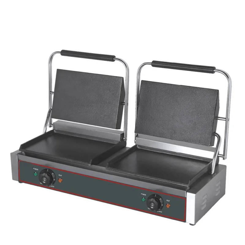 Kitchen Commercial Use Sandwich Double Contact Grill Machine Electric Panini Maker Grill