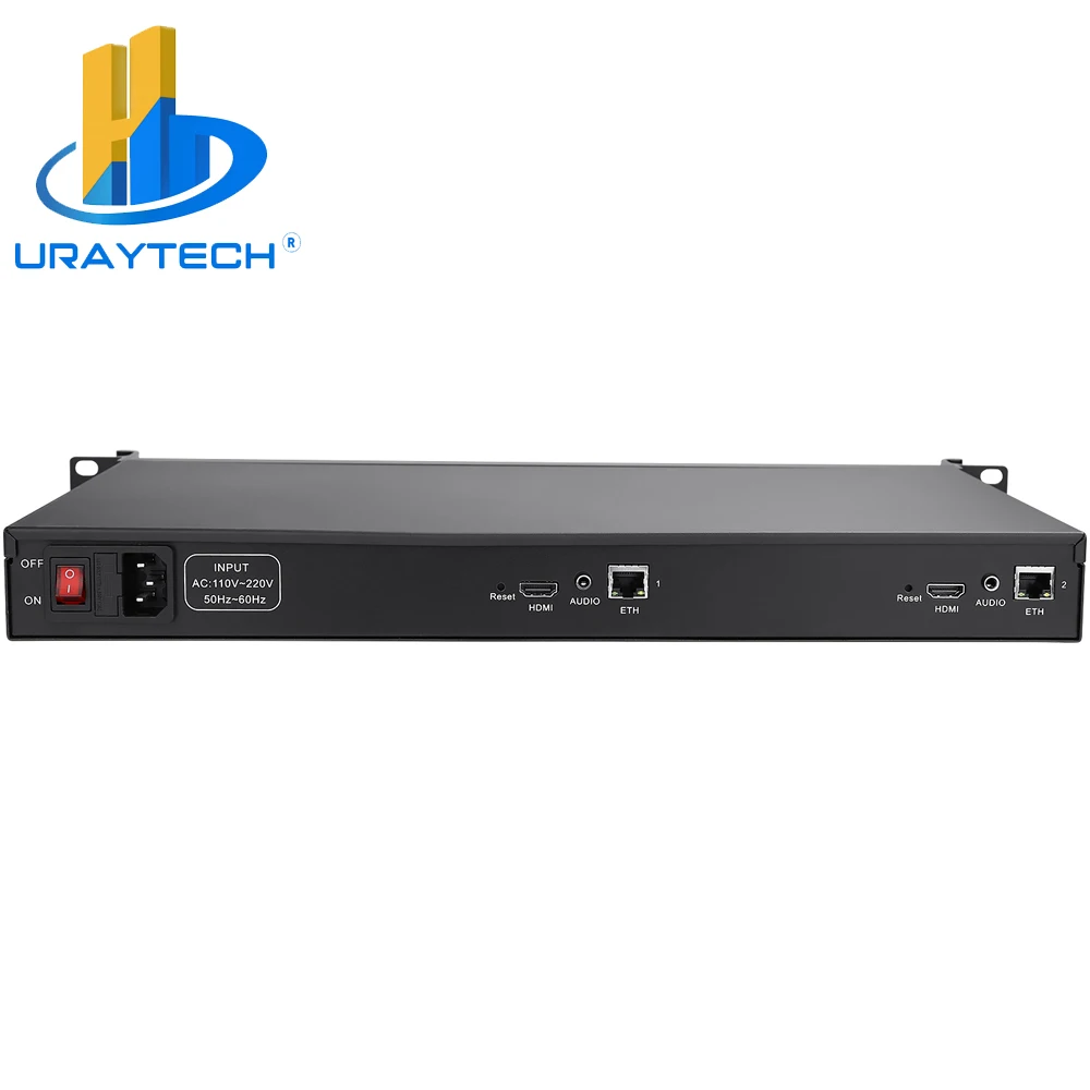 URay 1U Rack HD 1080P 1080i HDMI Video Encoder IPTV Encoder 2 Channels Live Streaming RTMP Encoder Hardware HDMI To H.264