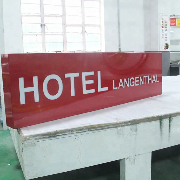 Акриловая вывеска для письма Storefront экономичная гостиниц здания крыши доска ресторан светодиодный рекламный