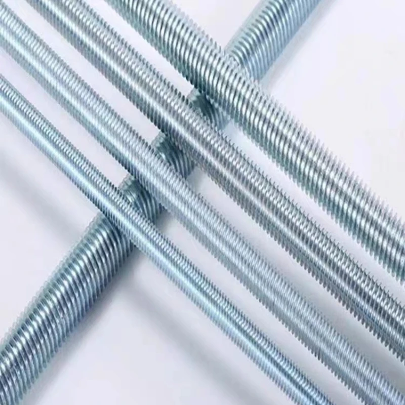 Wholesale Galvanized Steel Threaded Rod Full M3 Thread DIN975 Standard Grade 4.8 M8 M10 M20 Bar Bolts and Nuts Included